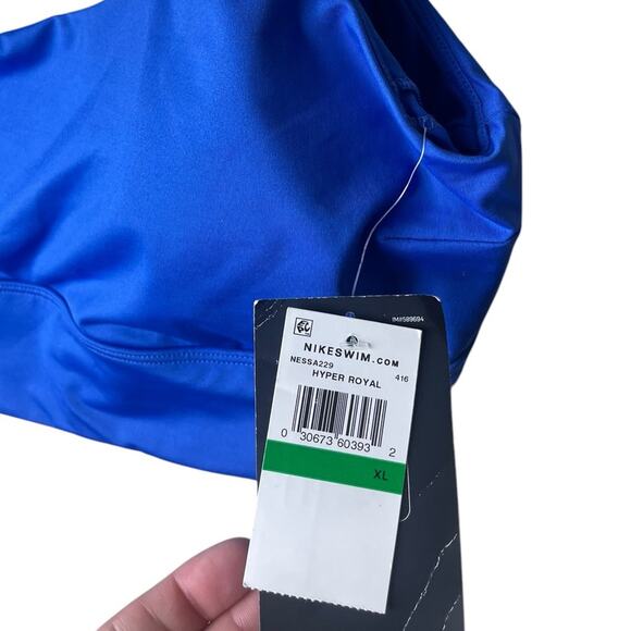 Nike Essentials Women’s Sz XL Scoop Neck Midkini Top in Hyper Royal New NWT - Picture 4 of 6